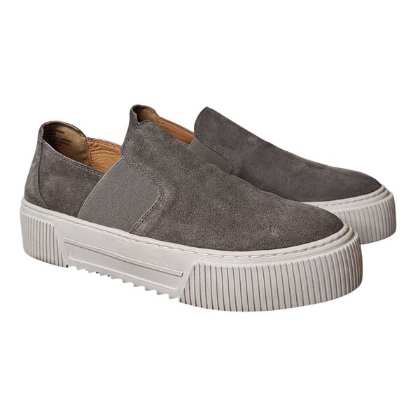 Lucky Brand Shoes Womens Size 9 Suede Slip On Platform Marlena Loafers Comfort - Picture 1 of 13